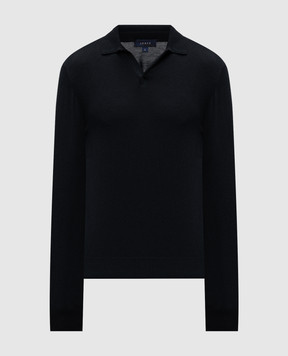 Sease Lasca black wool polo shirt WP032XG004