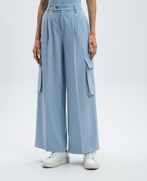 AMIRI Blue cargo pants with wool AWSUAP1001