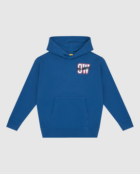 Off-White Children's blue hoodie with logo OBBB001S25FLE009