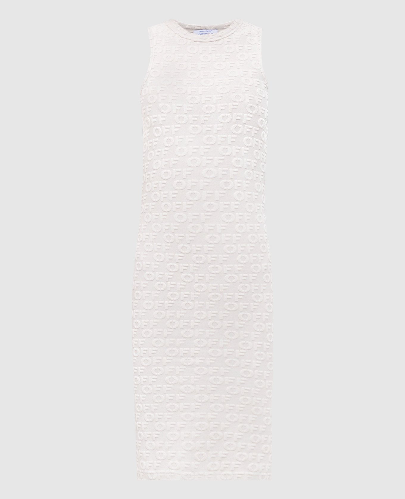 

Beige dress with logo pattern Off-White