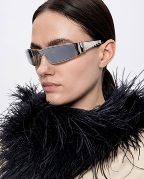 Alexander McQueen Silver Y2k Sunglasses 821679I3310