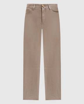 Simonetta Ravizza Beige leather pants KORAL F05PS72L1