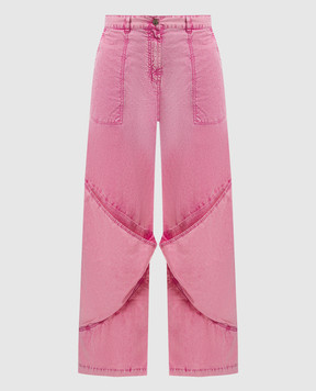 The Attico Pink distressed trousers 250WCP00198DDC098AA