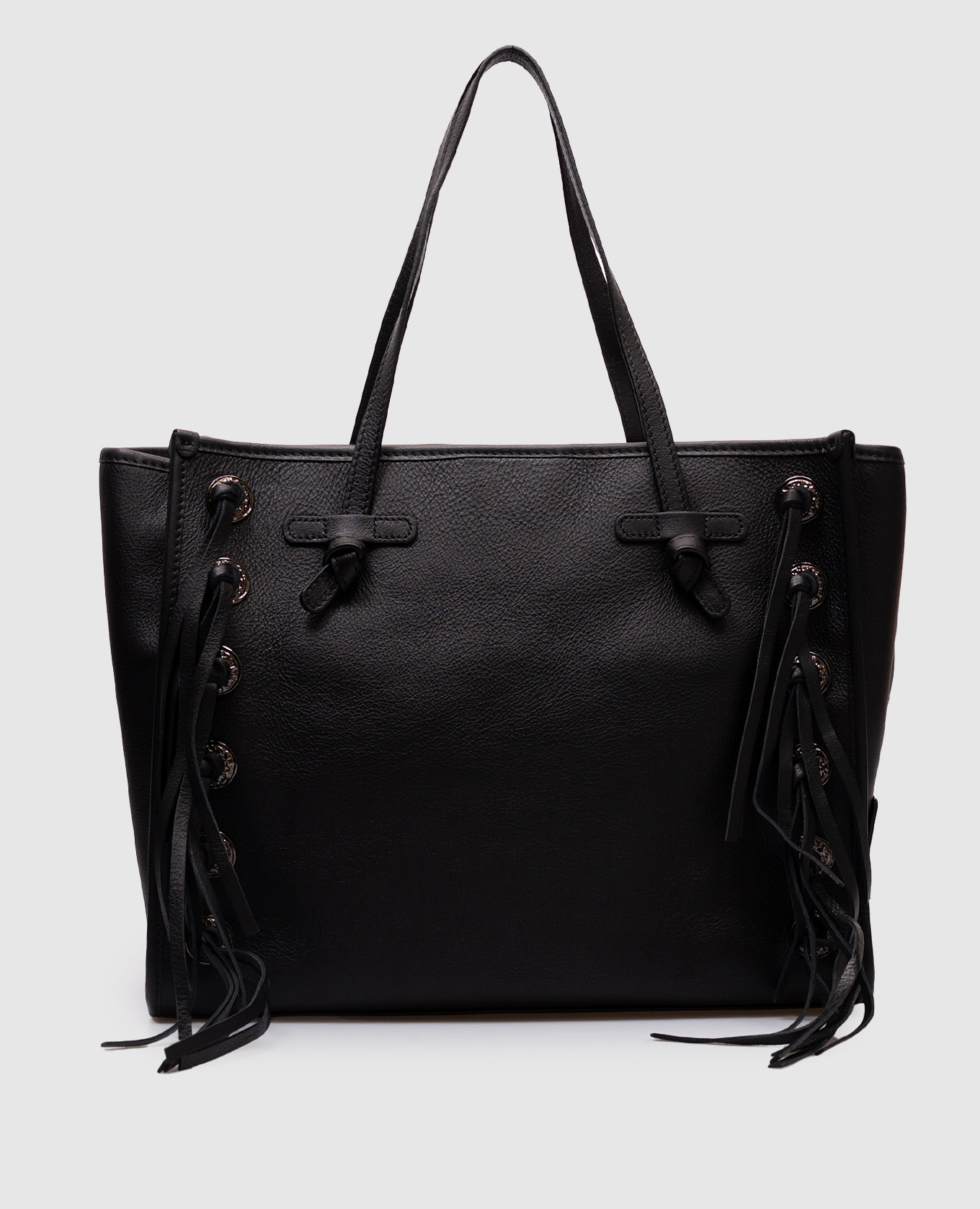 

Marcella black leather tote bag with fringe Gianni Chiarini
