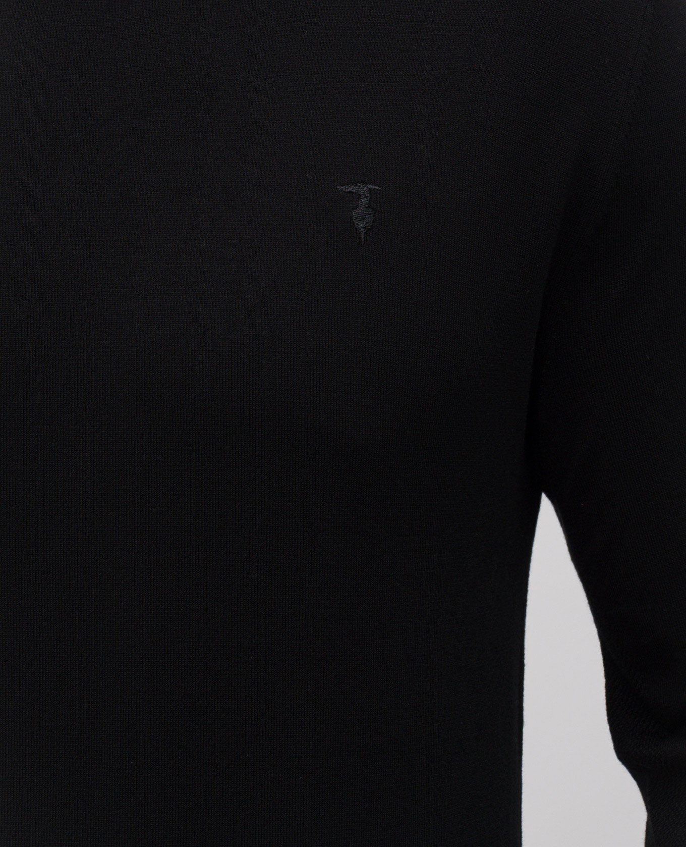 

Black jumper with embroidered emblem Trussardi