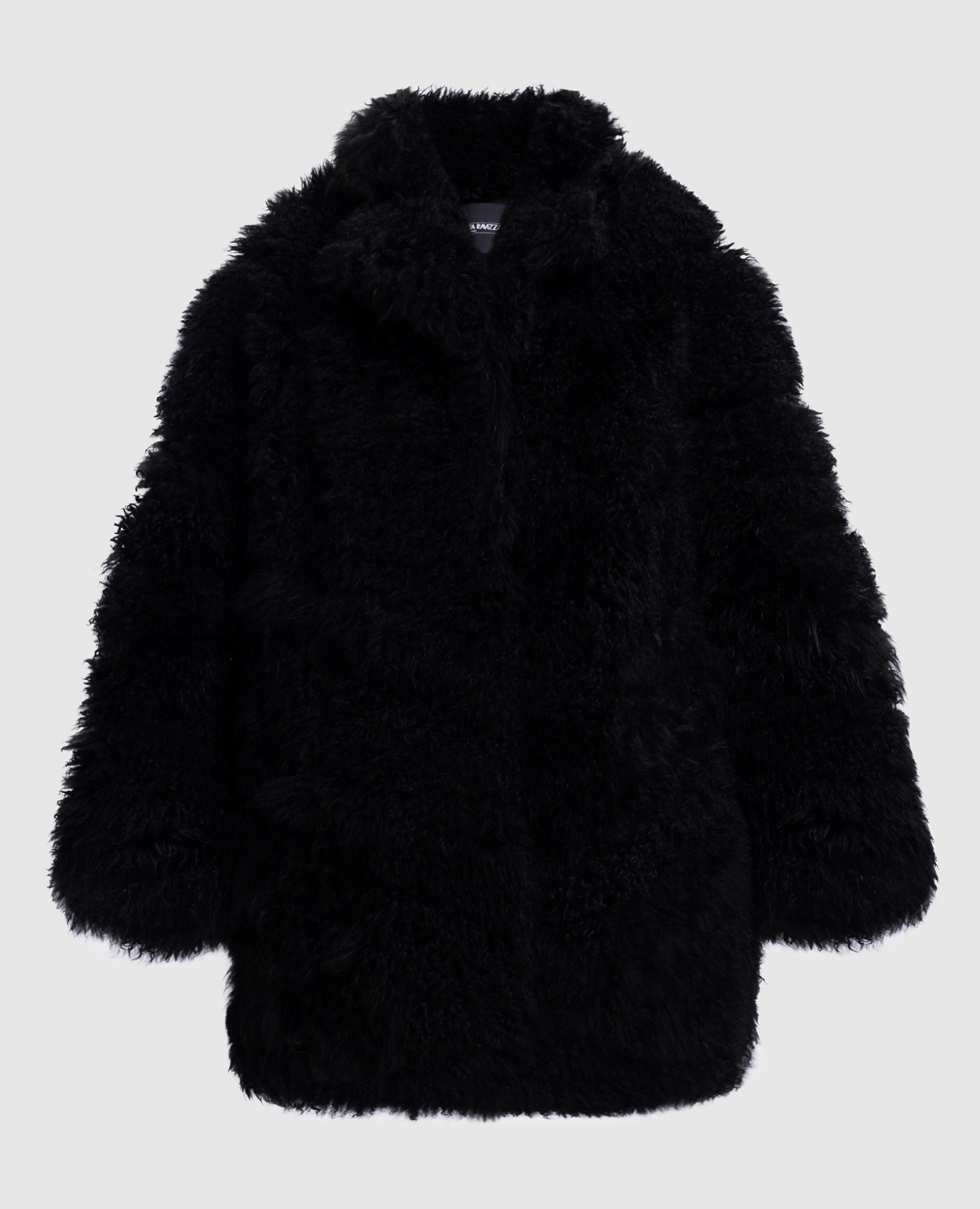 

Vincent black fur coat made of Kashmir goat fur Simonetta Ravizza