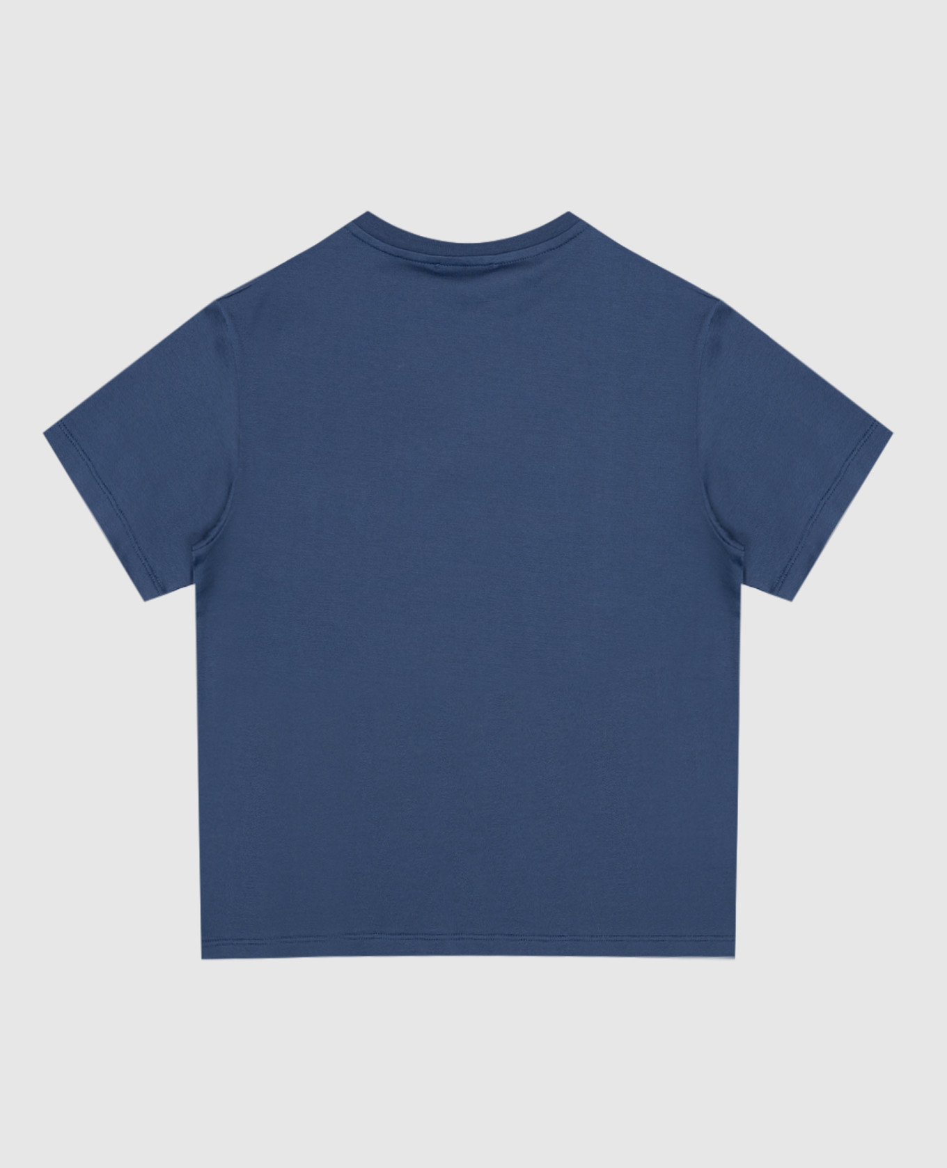 

Children's blue T-shirt with textured embroidery of the monogram logo Dolce&Gabbana