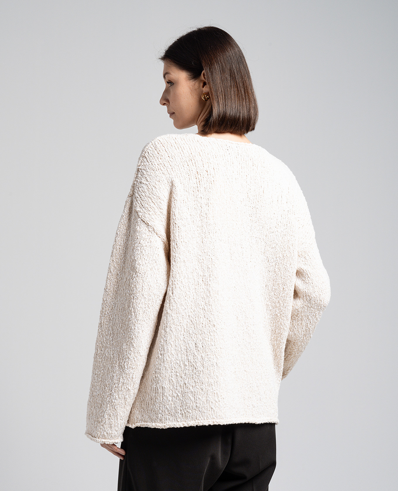 Beige pullover with bouclé Rohe 4