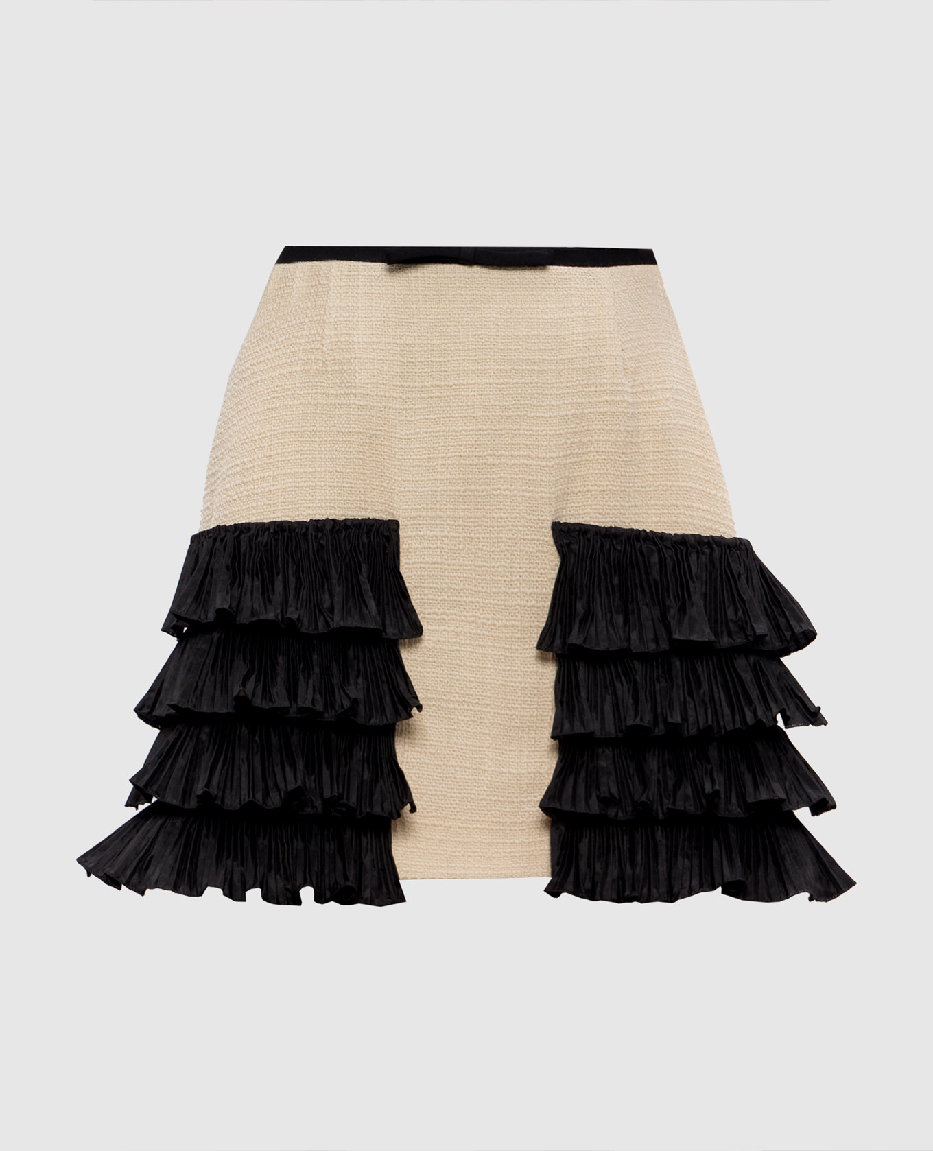 

Beige wool skirt with ruffles Valentino