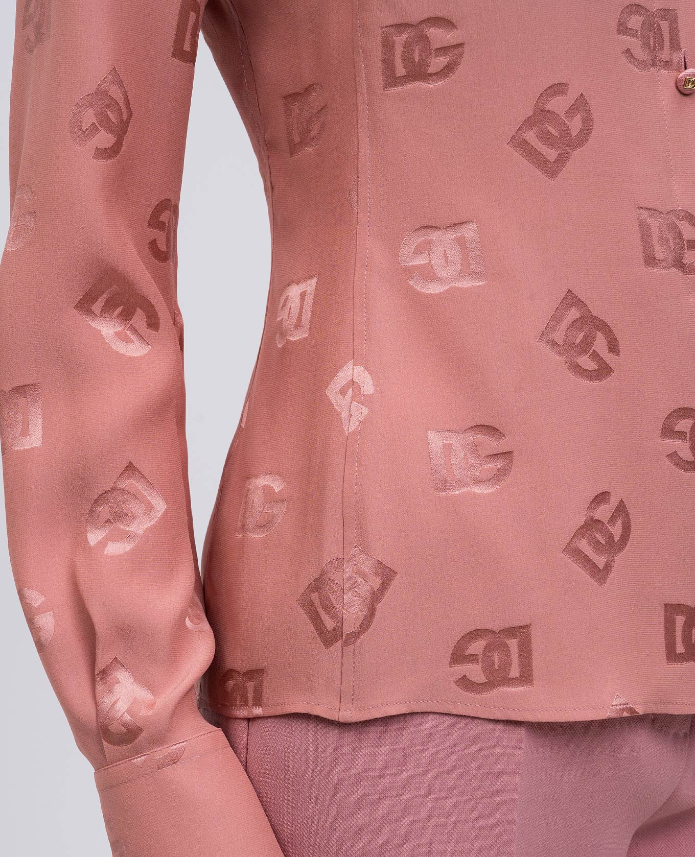 

Pink DG logo silk blouse Dolce&Gabbana