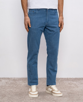 Cashmere&Whiskey Blue jeans with logo patch 1844871