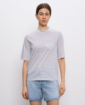Peserico White striped T-shirt S06296J003044