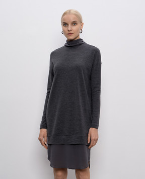 Brunello Cucinelli Gray melange wool dress M0R25A4187
