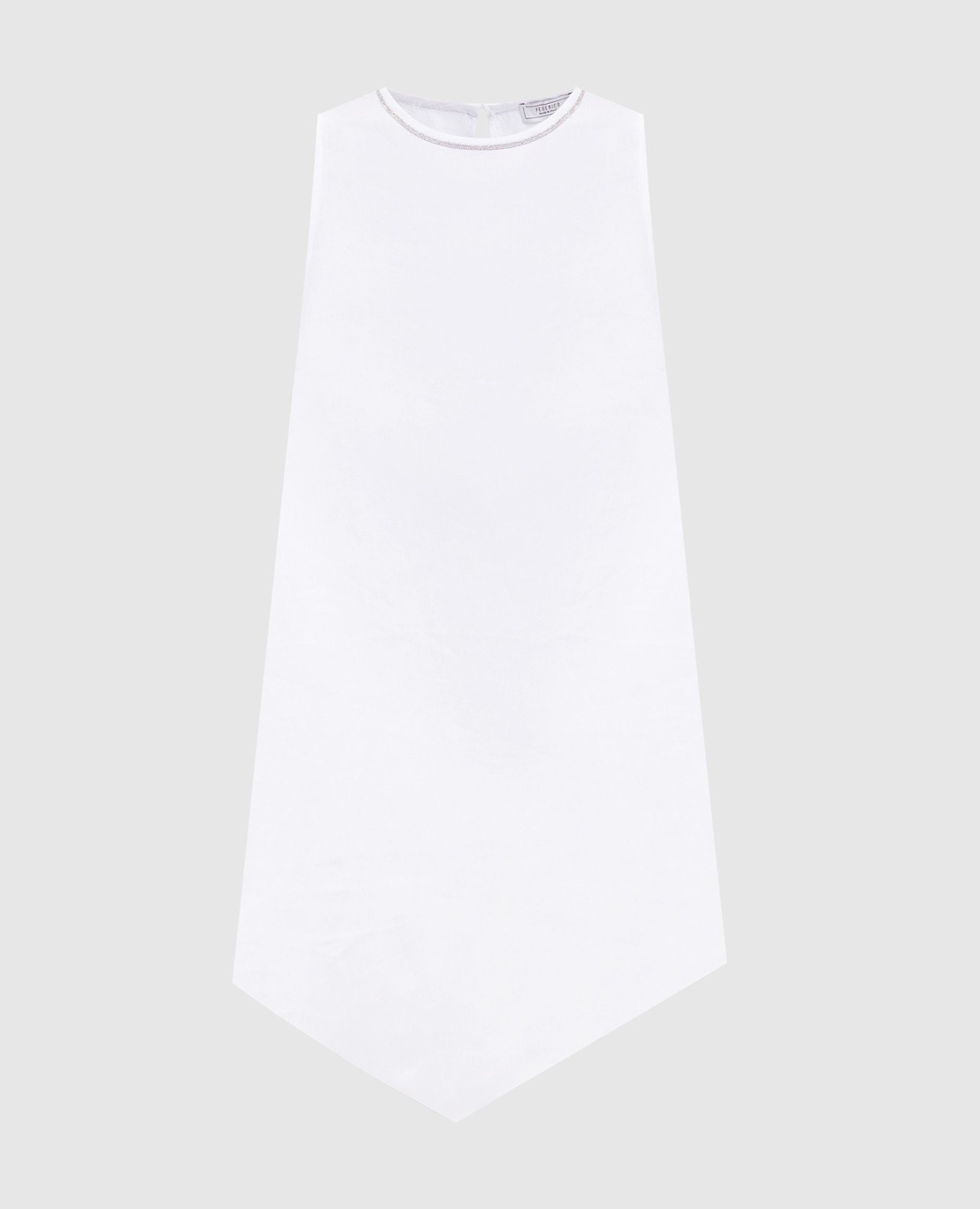

White linen top with an asymmetrical cut Peserico