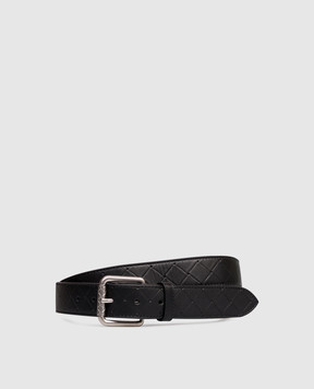 Bottega Veneta Black embossed leather belt 837724V0AQ1