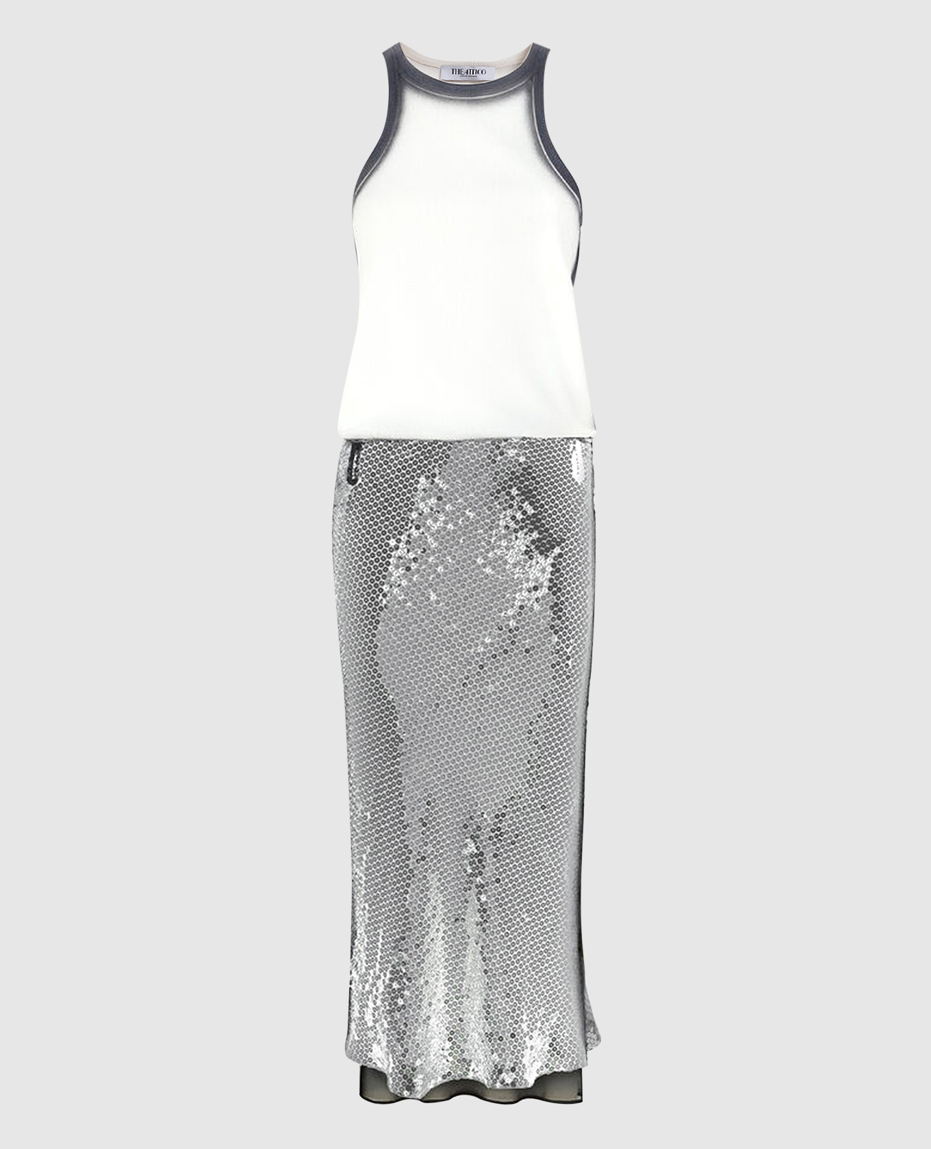 White midi dress with sequins The Attico