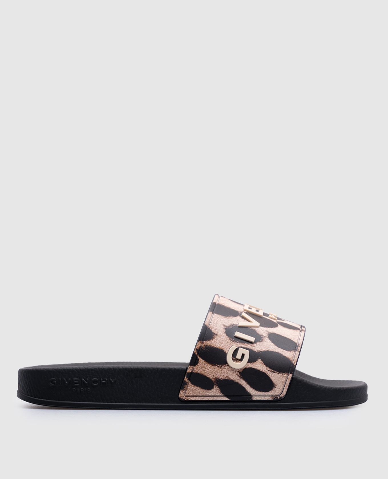 

Black sliders with textured logo print Givenchy
