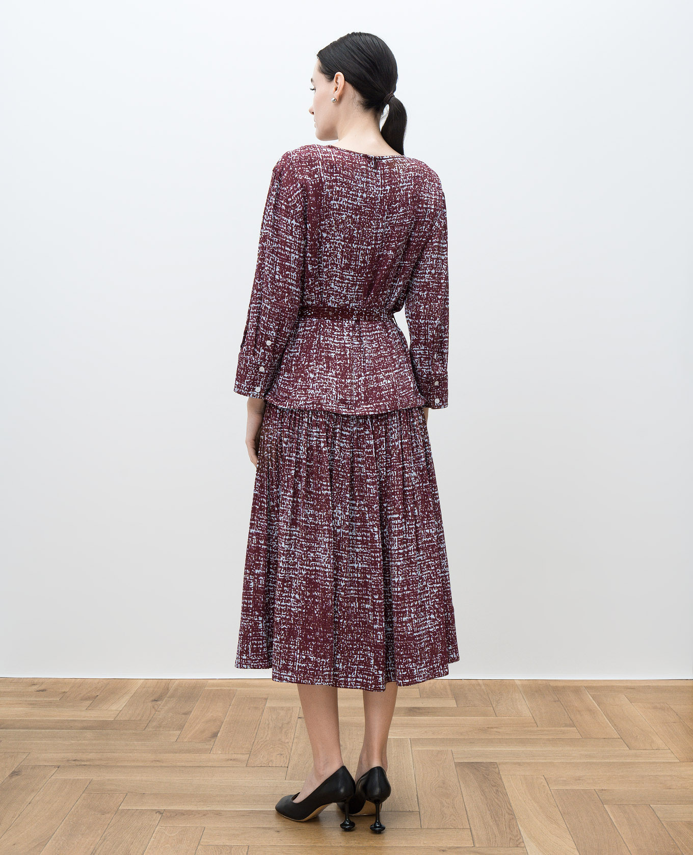 

Harlow burgundy print dress PROENZA SCHOULER
