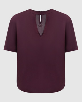 Twinset Burgundy top with logo 252TP2292