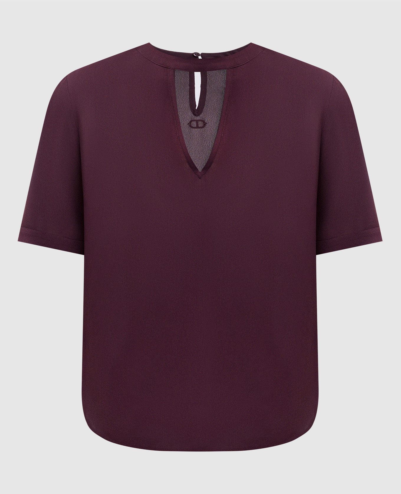 Burgundy top with logo Twinset
