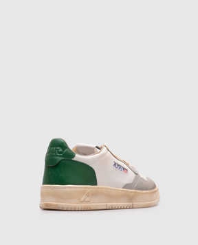 AUTRY Medalist white leather sneakers with vintage effect AVLWSV02