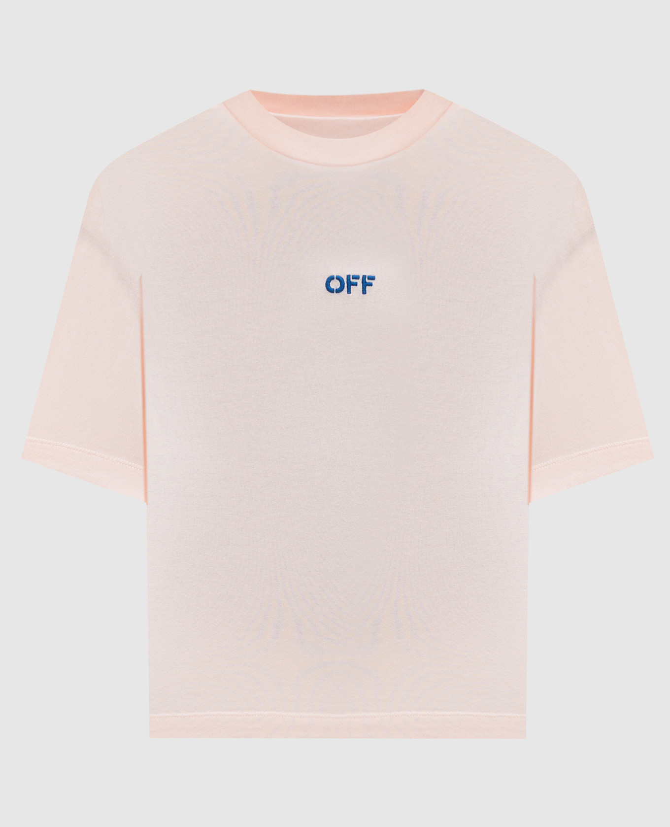 Pinkflower t-shirt with off logo embroidery off-white