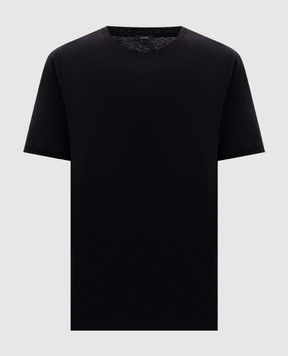 JOSEPH Black T-shirt with silk JF009258