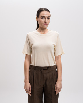 The Row Iwona yellow wool T-shirt 8456Y590