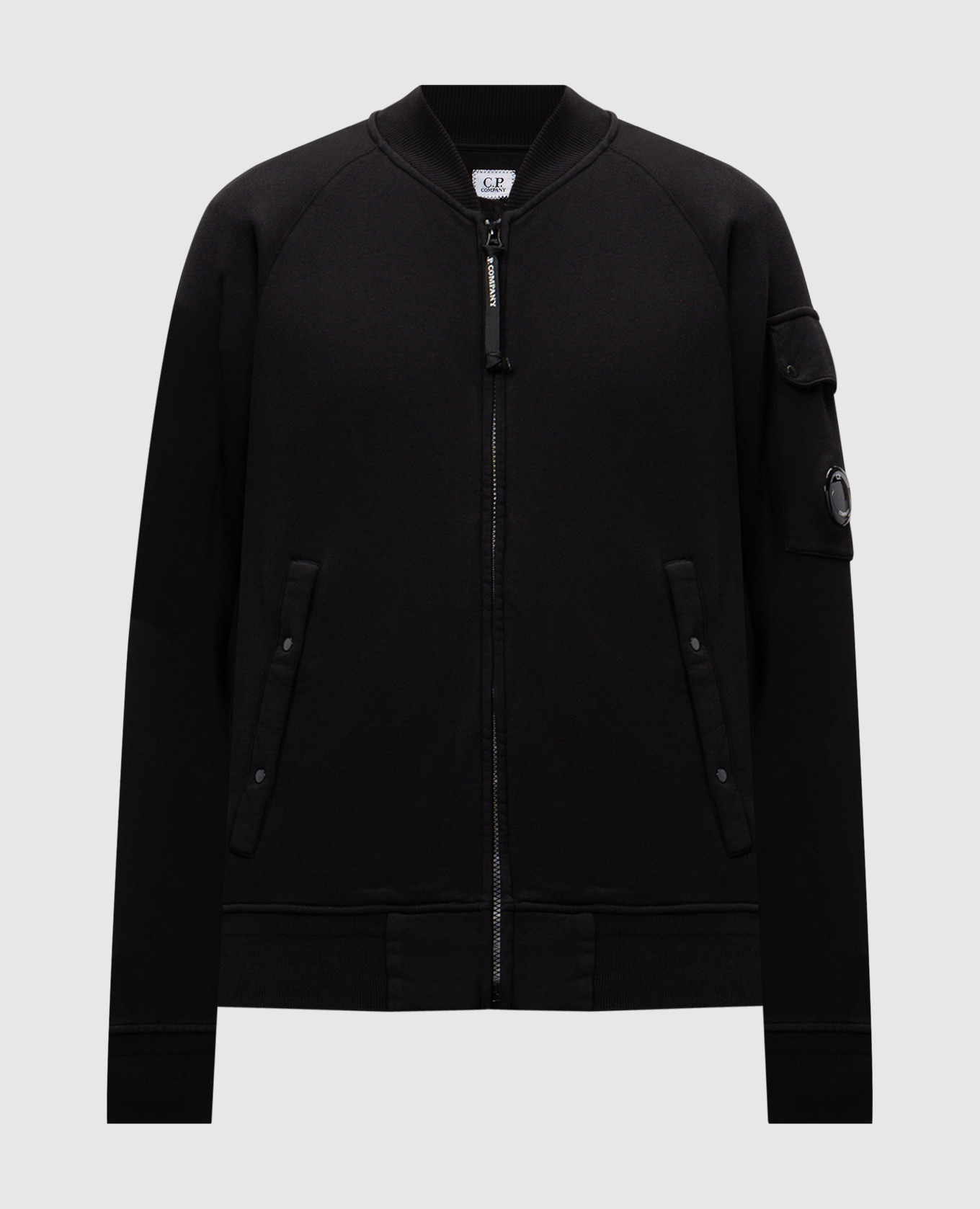 

Black sports jacket with logo patch C.P. Company