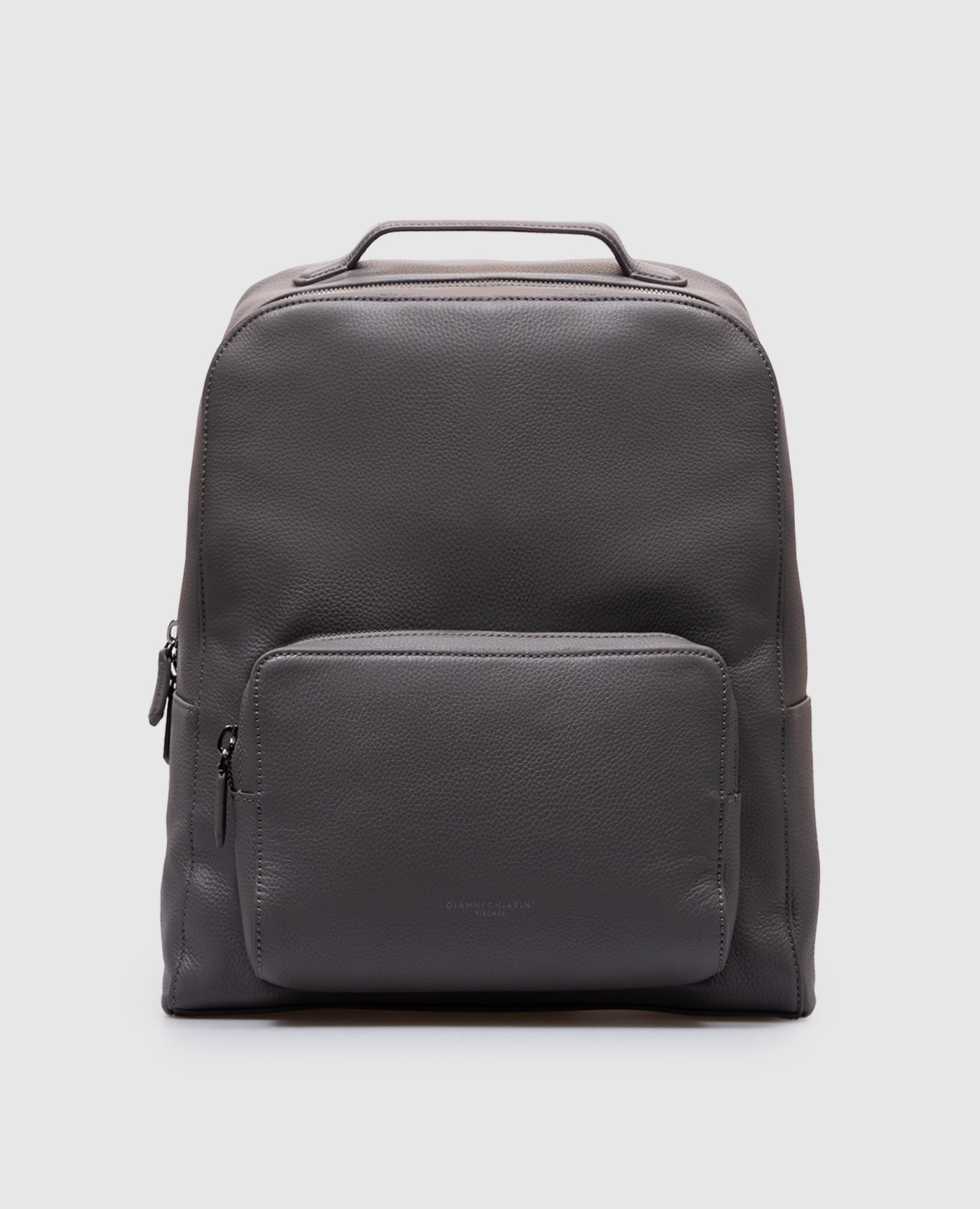 

Florence grey leather backpack with logo Gianni Chiarini