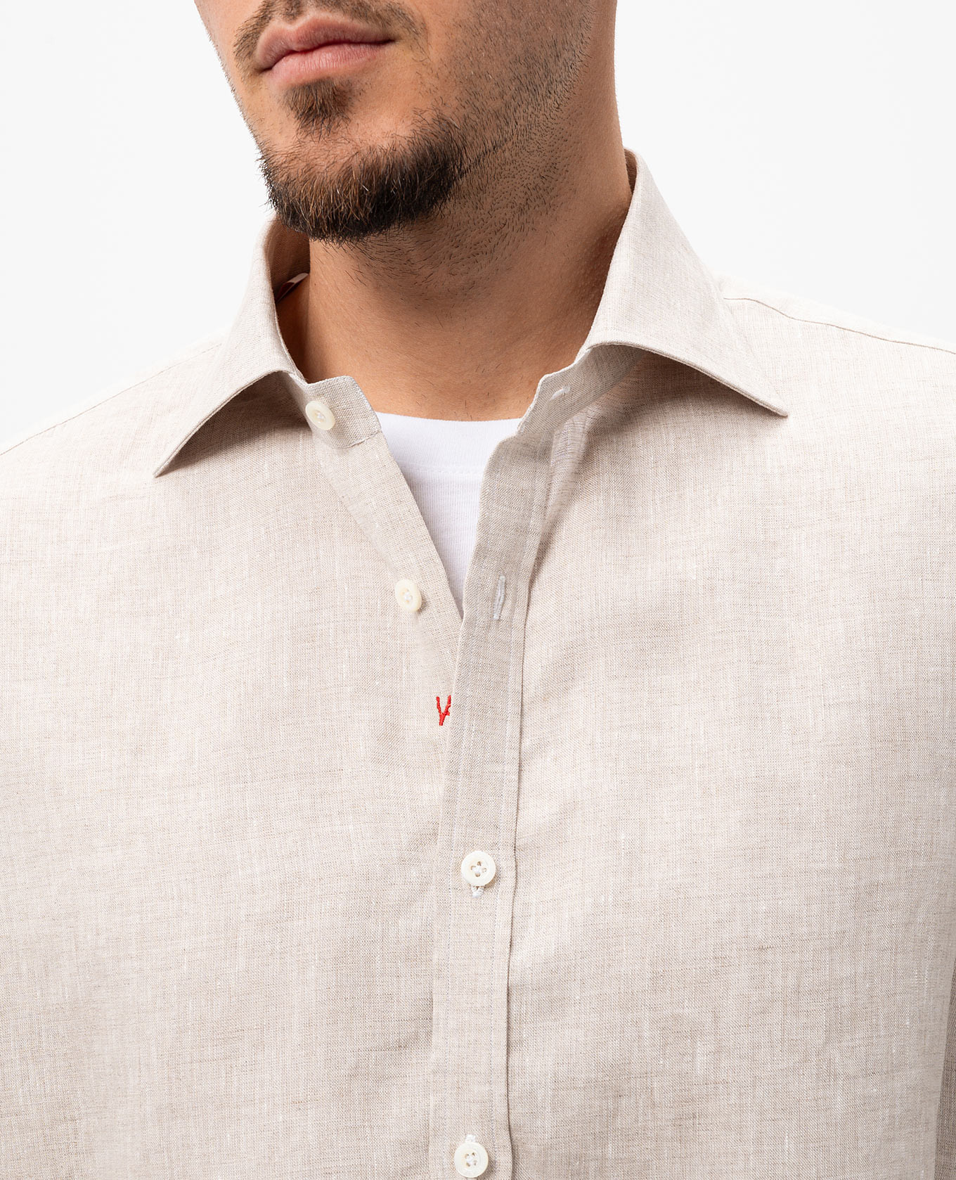 

Beige linen shirt ISAIA