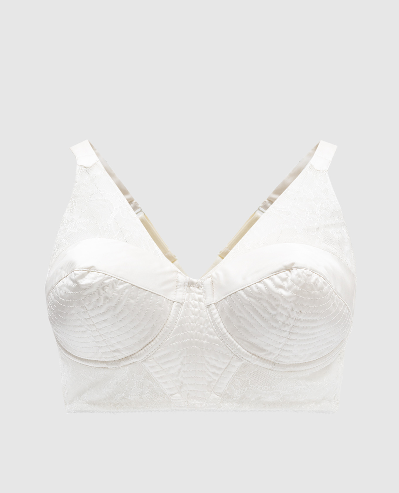 

White bodice with lace Cadolle