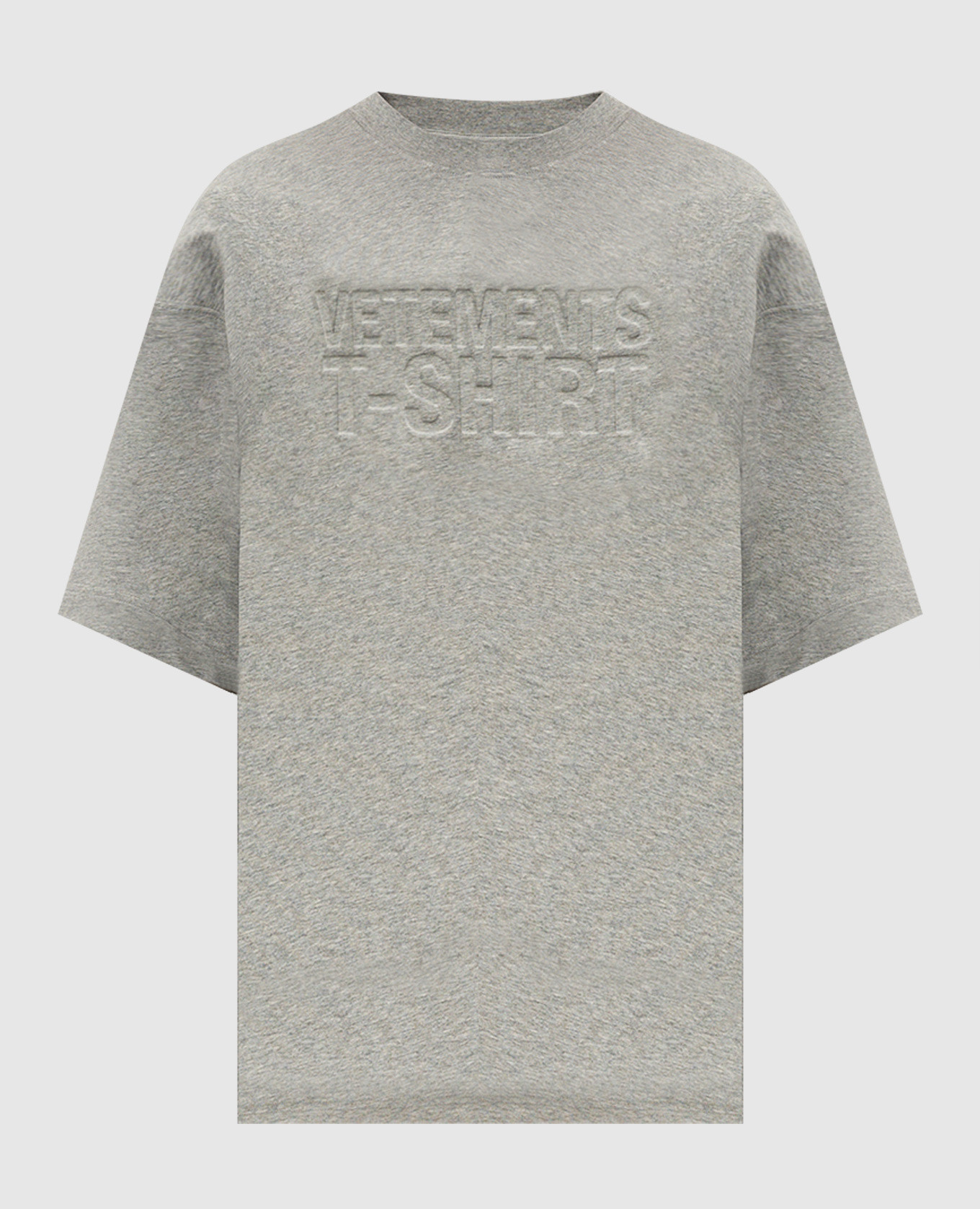 

Gray t-shirt with textured logo Vetements, Grey