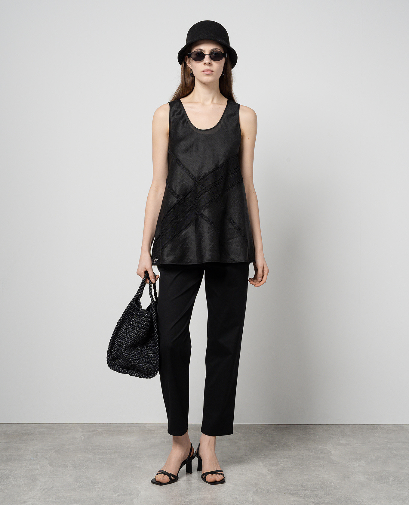 

Black EBRIDI top with lace Max Mara