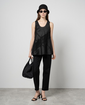 Max Mara Black EBRIDI top with lace EBRIDI
