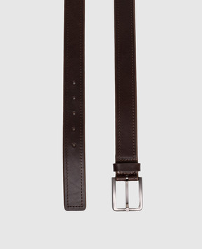 Peserico Brown leather belt with logo R72029C0CC646