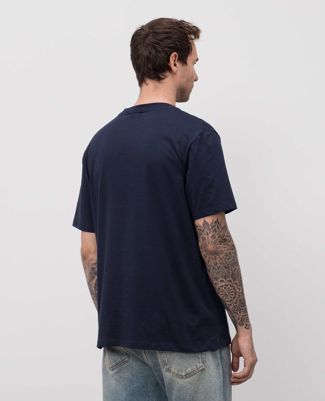 

Blue t-shirt with logo print Balmain