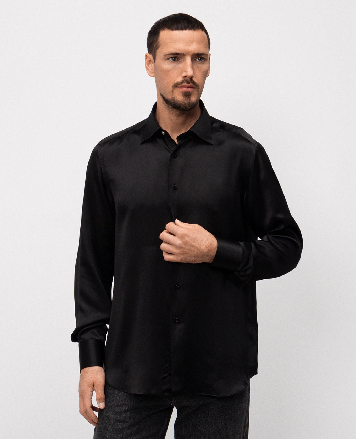 

Black silk shirt Stefano Ricci