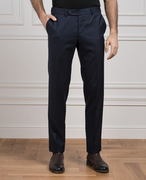 Stefano Ricci Blue pants made of wool M5T22ELA00160509