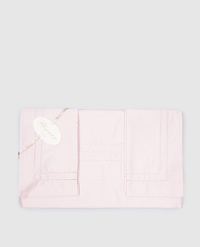 Blumarine Pink Petalo bedding set with Swarovski crystals H0000210032