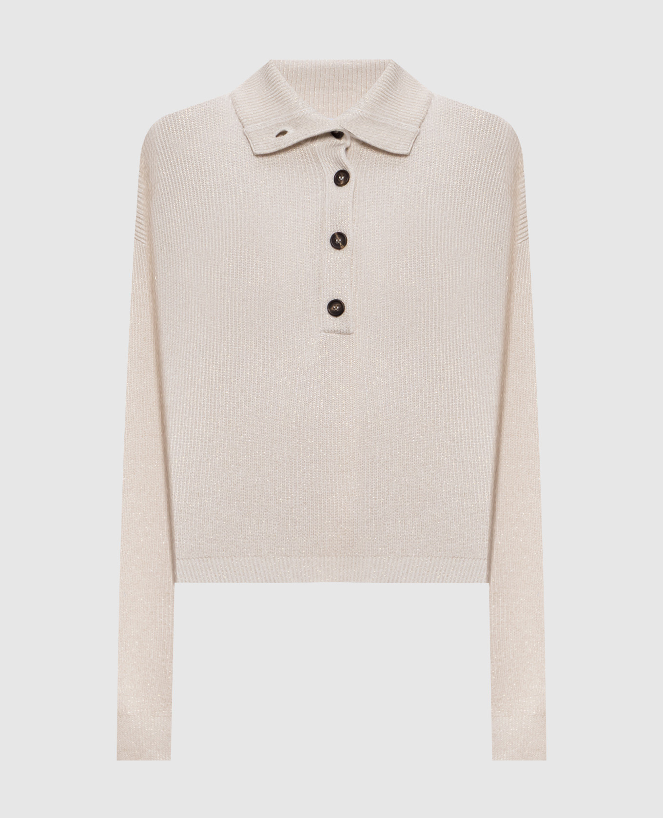 

Beige sweater with lurex Brunello Cucinelli