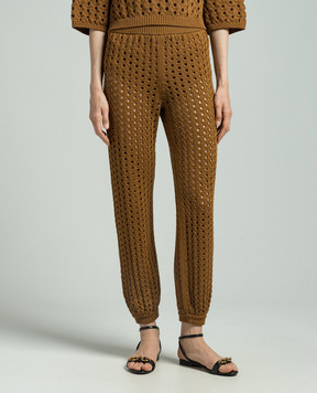 Max Mara Brown openwork joggers CECINA CECINA