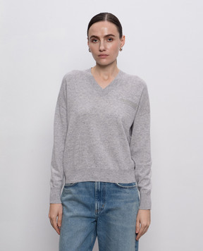 Peserico Gray wool, silk and cashmere pullover A99301F129283A