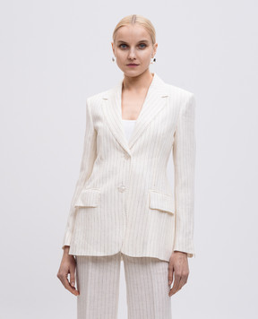 Max Mara TESO white striped linen jacket TESO