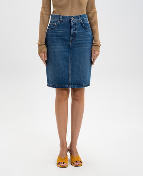 Dolce&Gabbana Blue denim skirt with logo F4C14DG8NR3