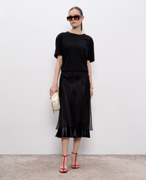 Khaite Monina black silk skirt 41524137