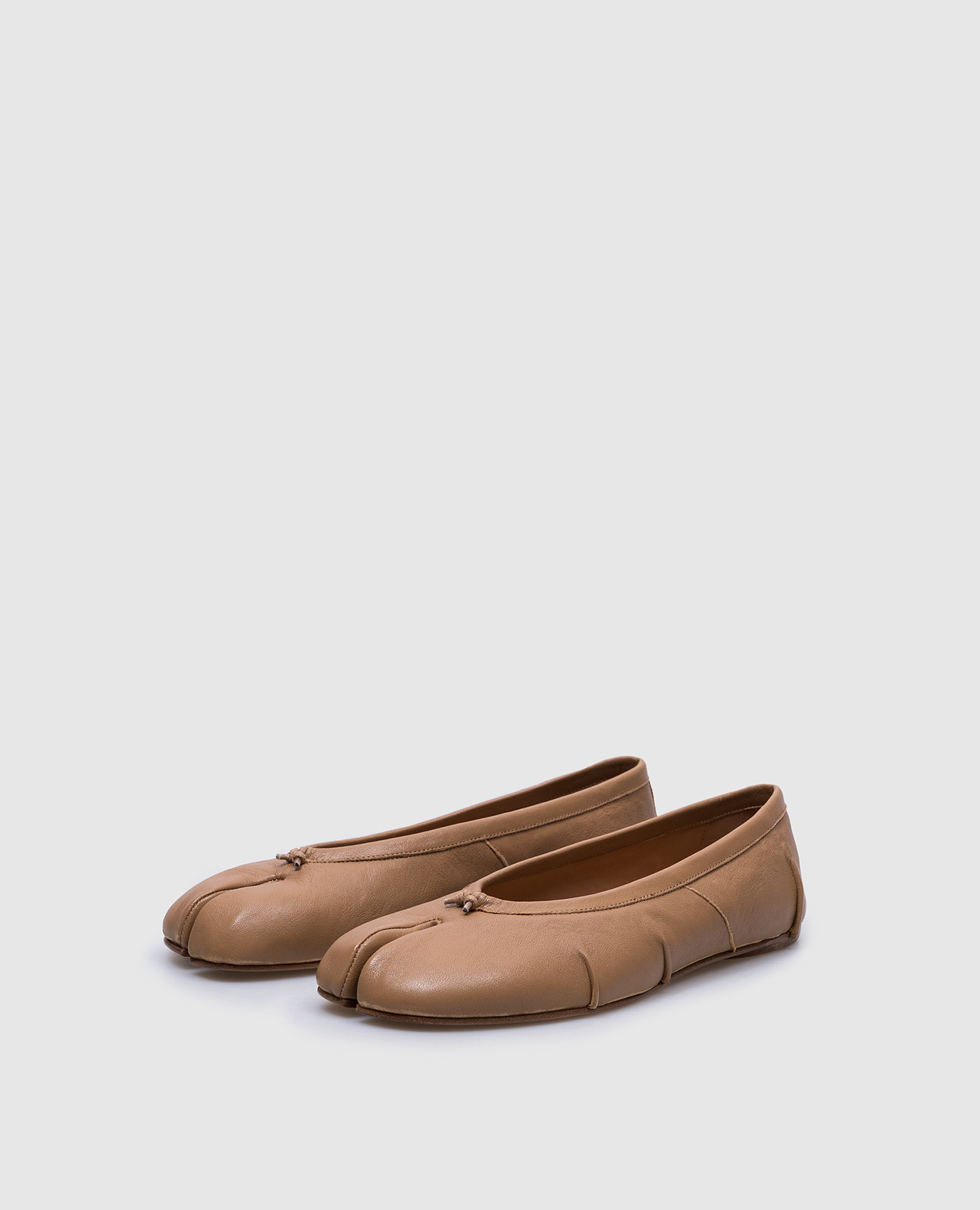 

Tabi brown leather ballet flats Maison Margiela
