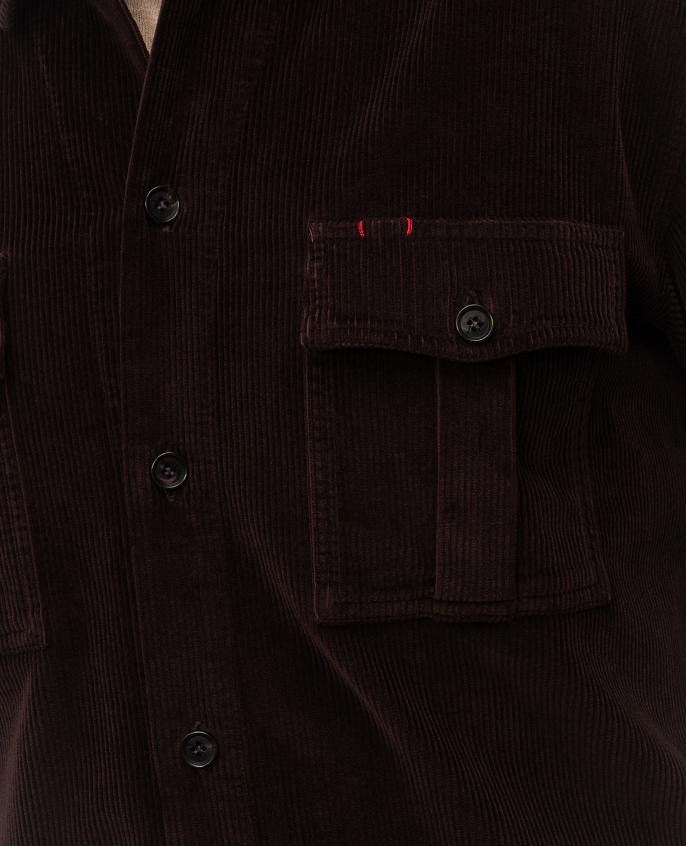 

Brown corduroy shirt ISAIA