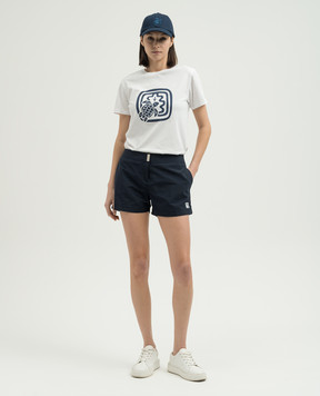 Vilebrequin Fines blue shorts with logo embroidery FNSAB9I3