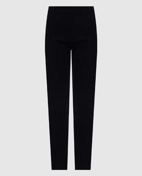 Dolce&Gabbana Black ribbed wool leggings FXU07TJCVXG